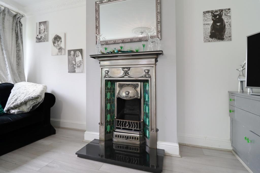 Living room, fireplace