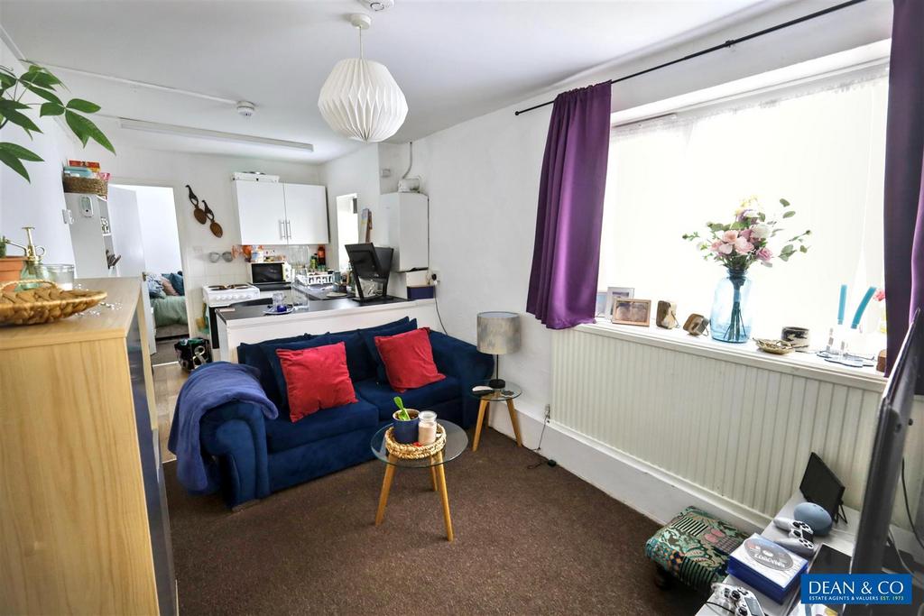 Open plan lounge/kitchen