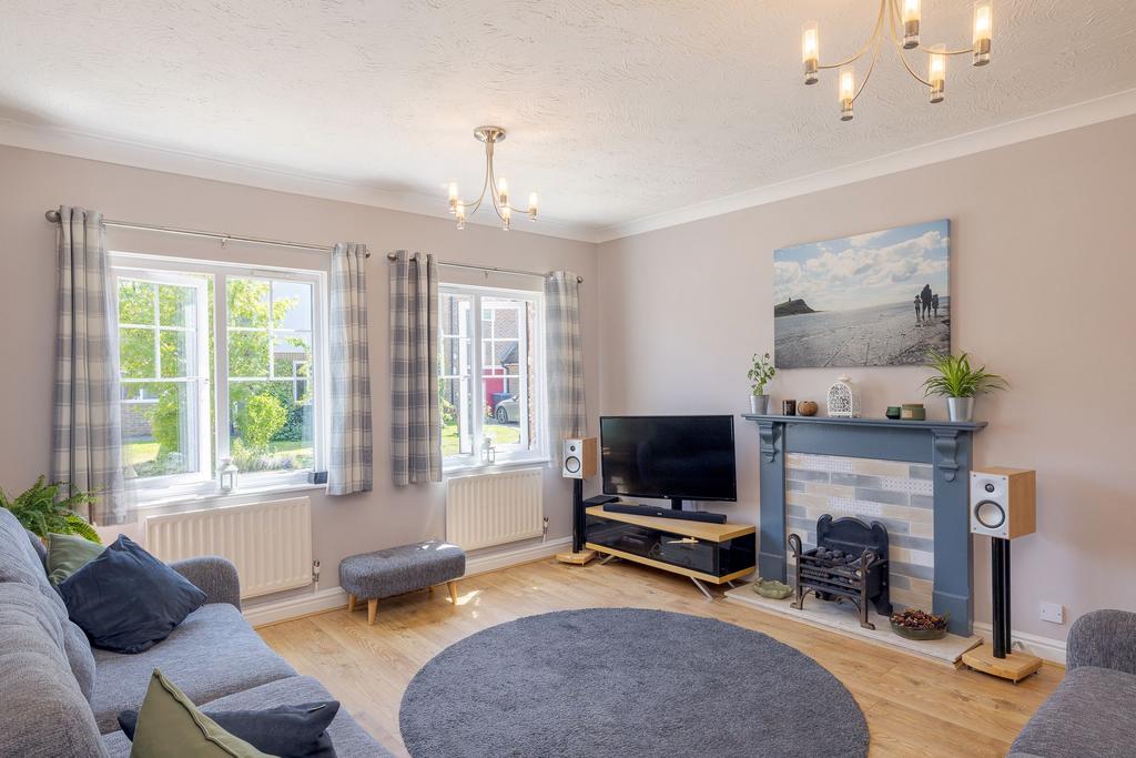 Living room, fireplace