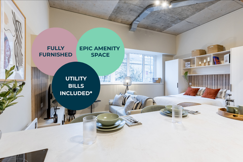 Studio to rent, Plot 2.08, Roomy Apartment at Fitz & Knox, 10 Fitzalan Place CF24