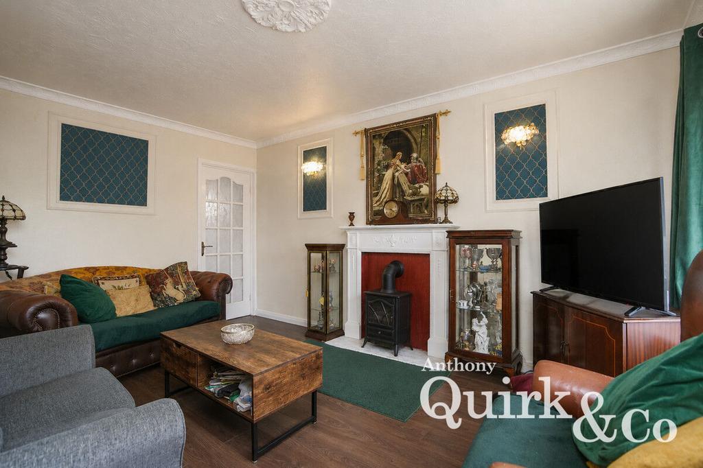 Living room, fireplace