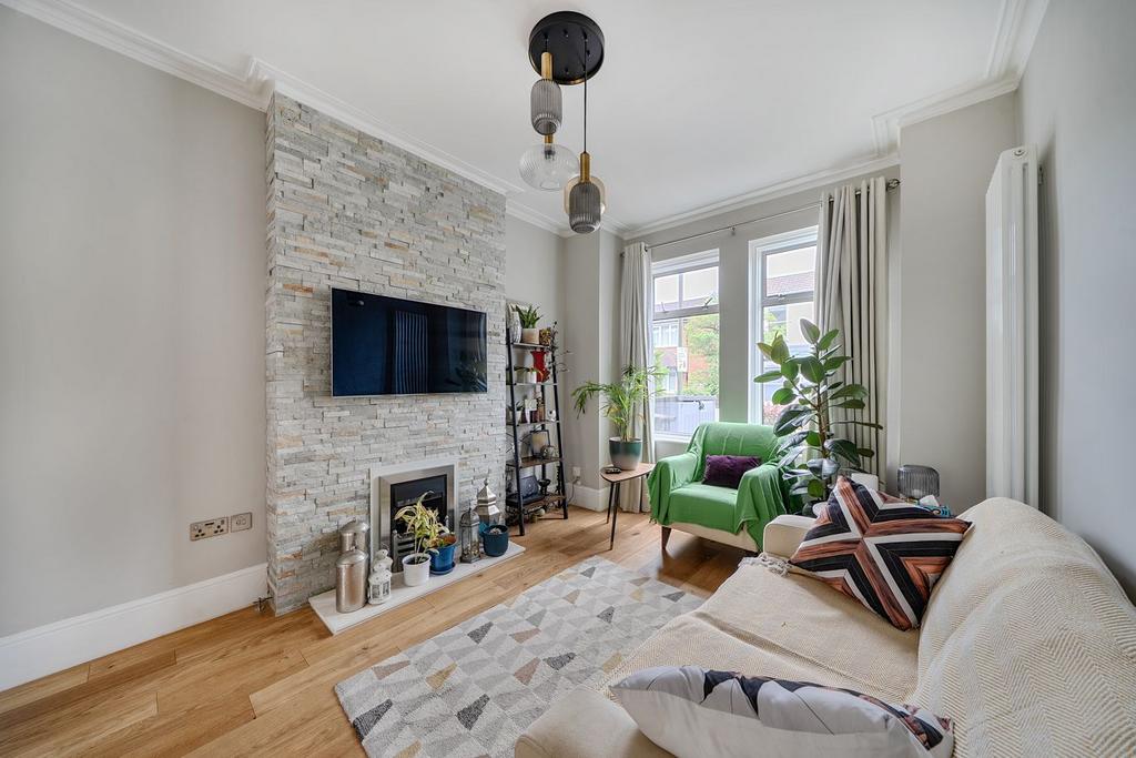 Living room, fireplace