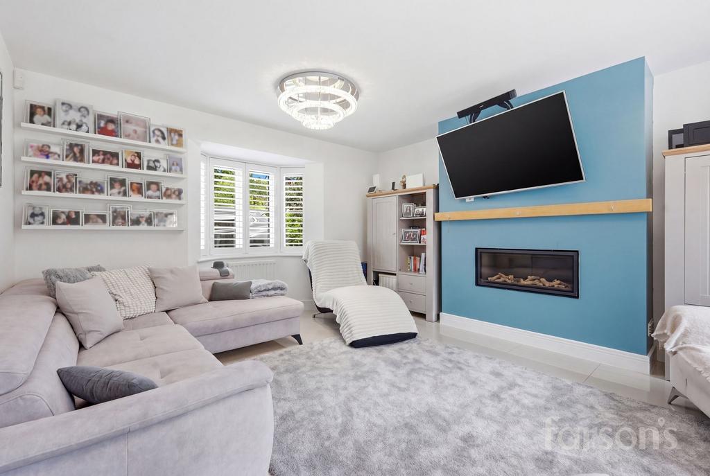 Living room, fireplace