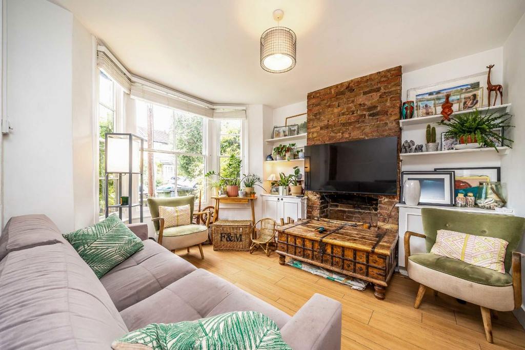Living room, fireplace