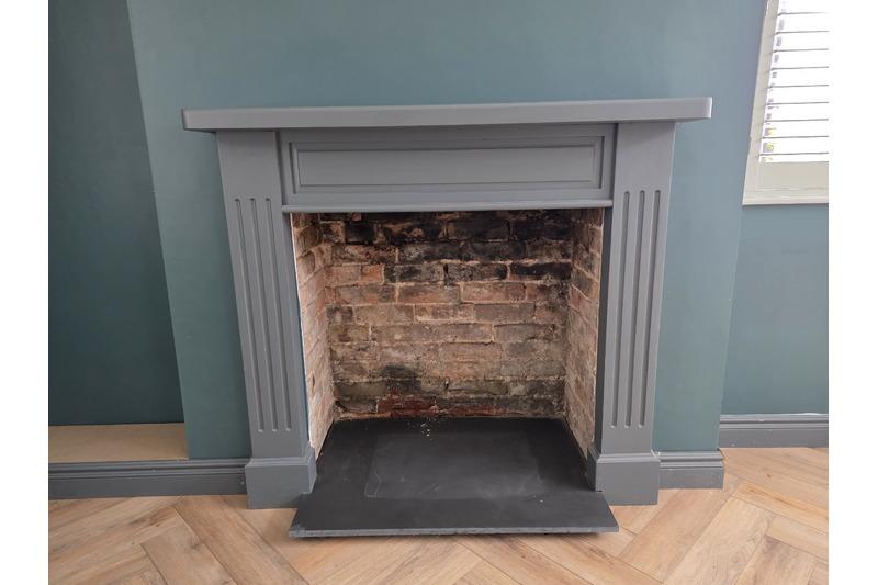 Living room, fireplace