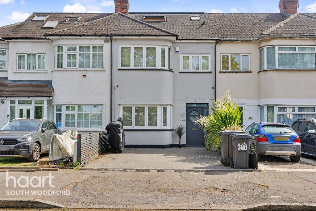 Semi-detached house exterior, driveway