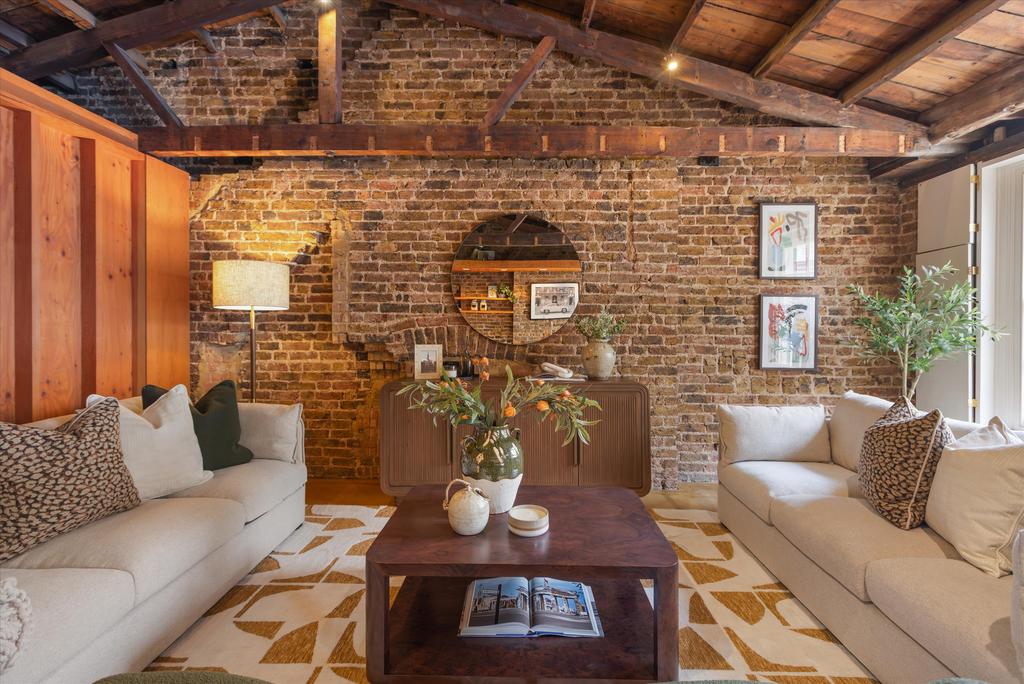 Living room, fireplace