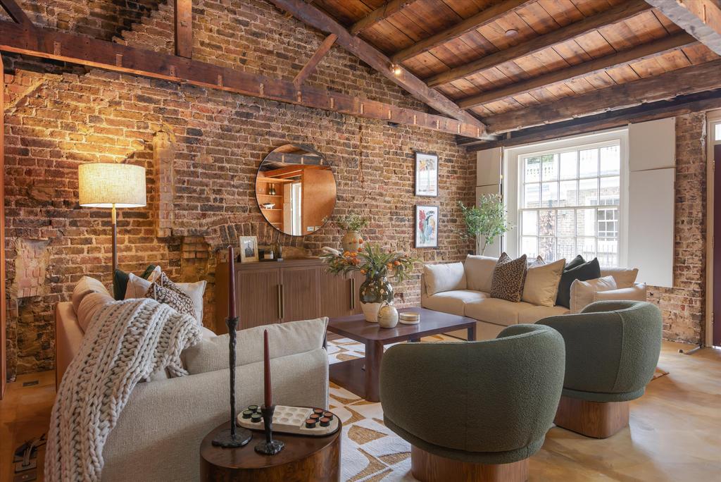 Living room, fireplace