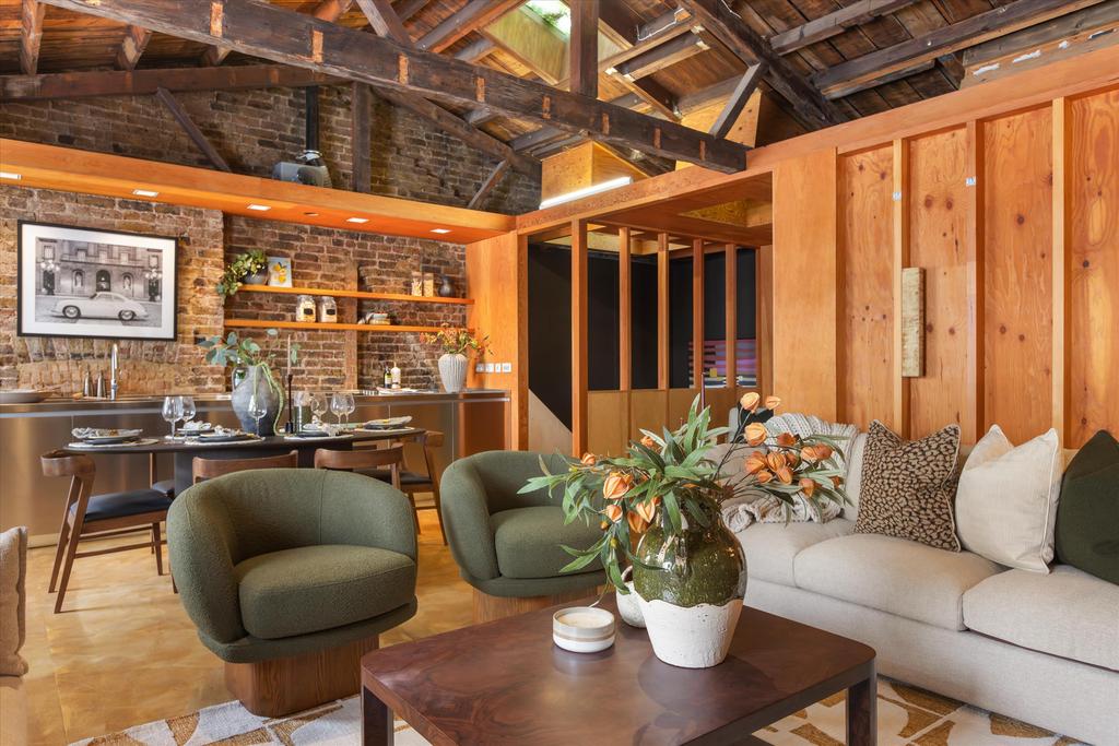 Open-plan living area, open plan living