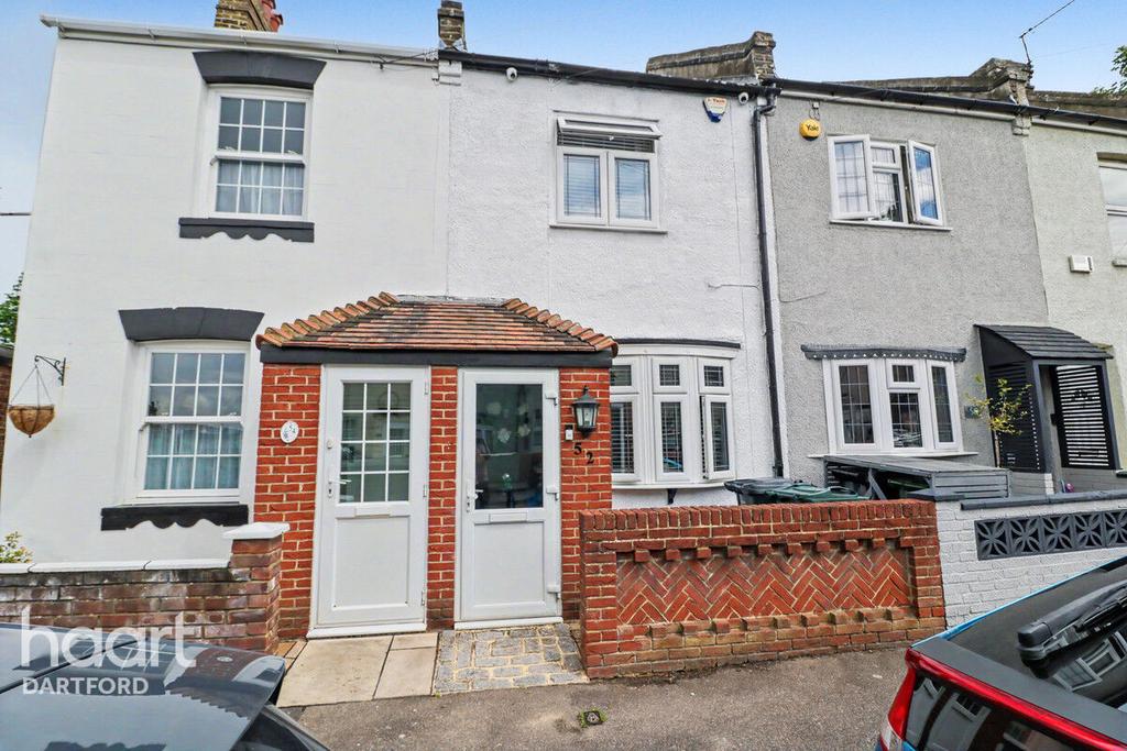 Terraced house exterior, parking