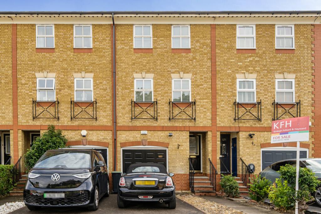 Terraced house exterior, parking