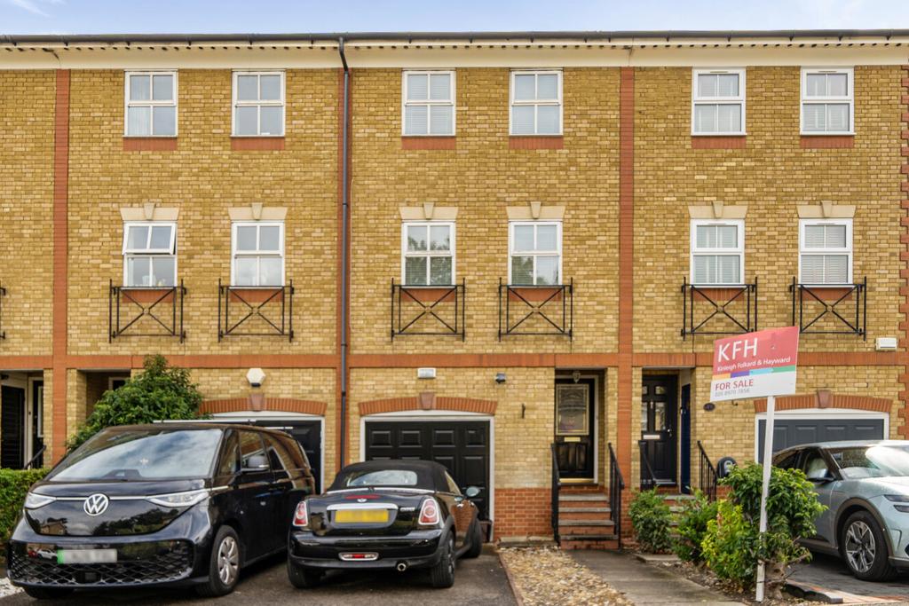 Terraced house exterior, parking