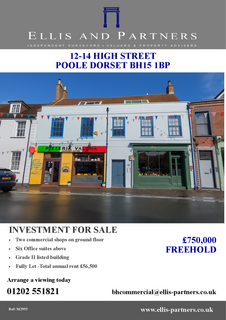 Office for sale, 12-14 High St Poole BH15 1BP
