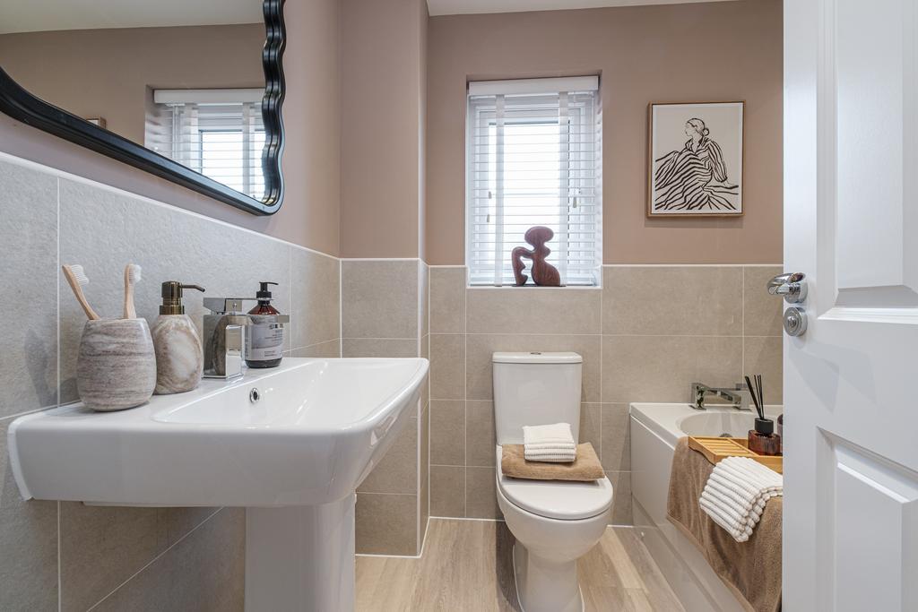 Interior view of the bathroom in our 3 bed...