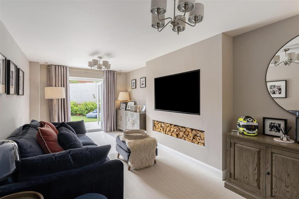 Living room, fireplace
