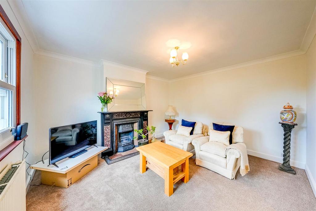 Living room, fireplace