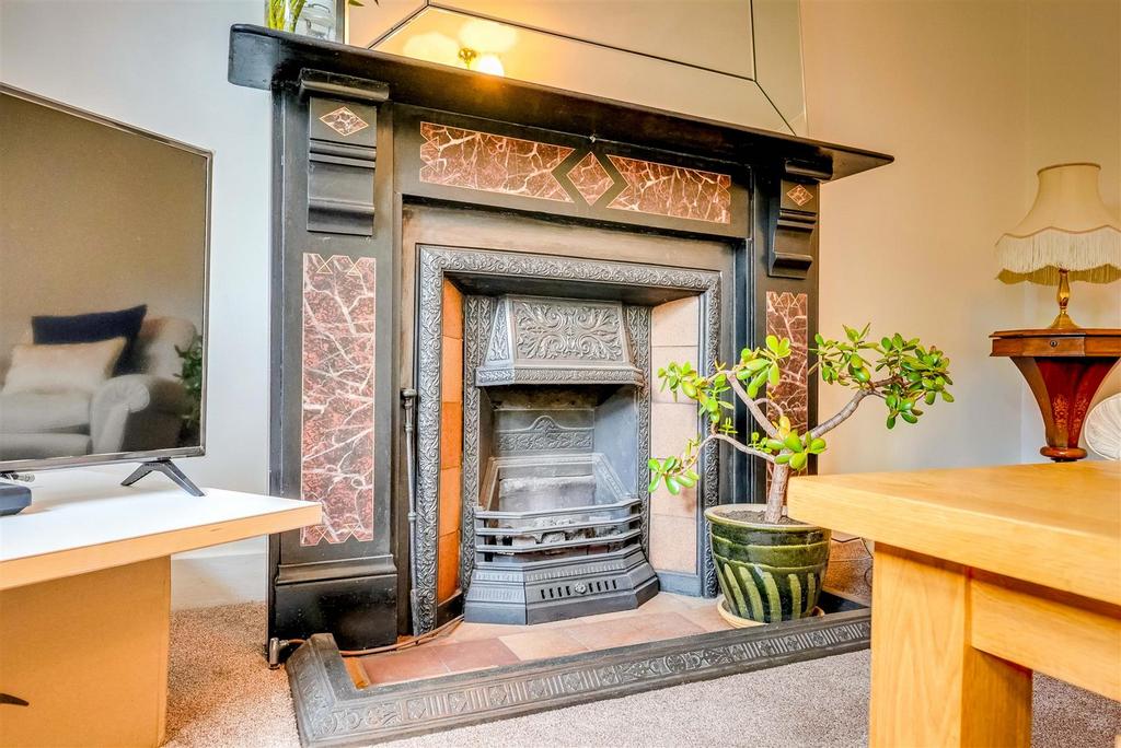 Living room, fireplace