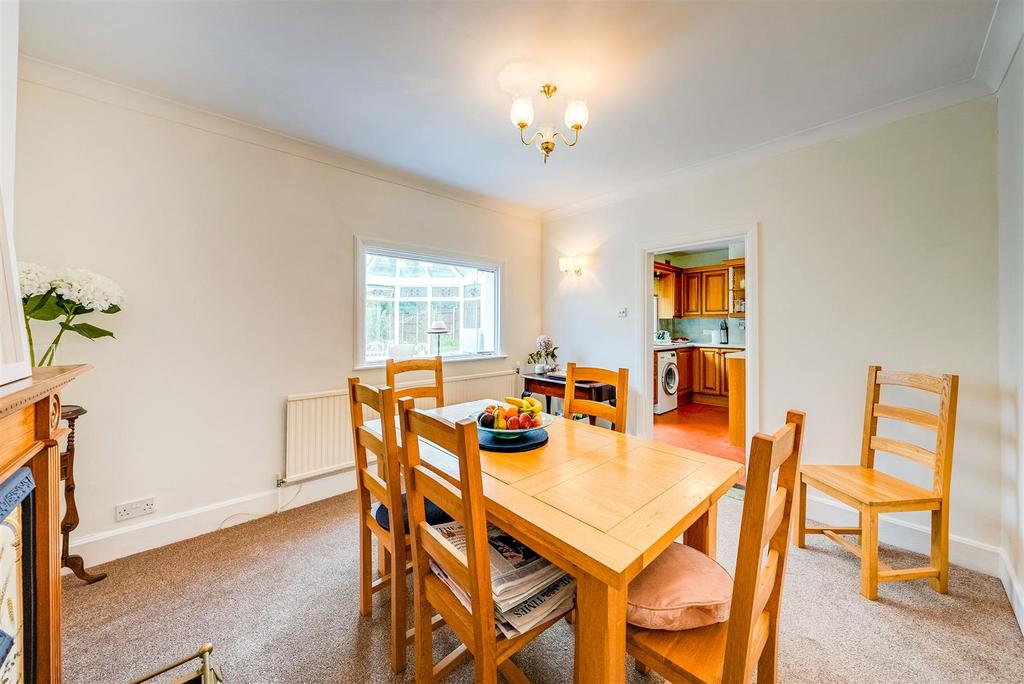 Dining room, fireplace, open plan living