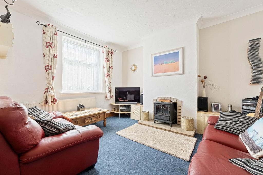 Living room, fireplace