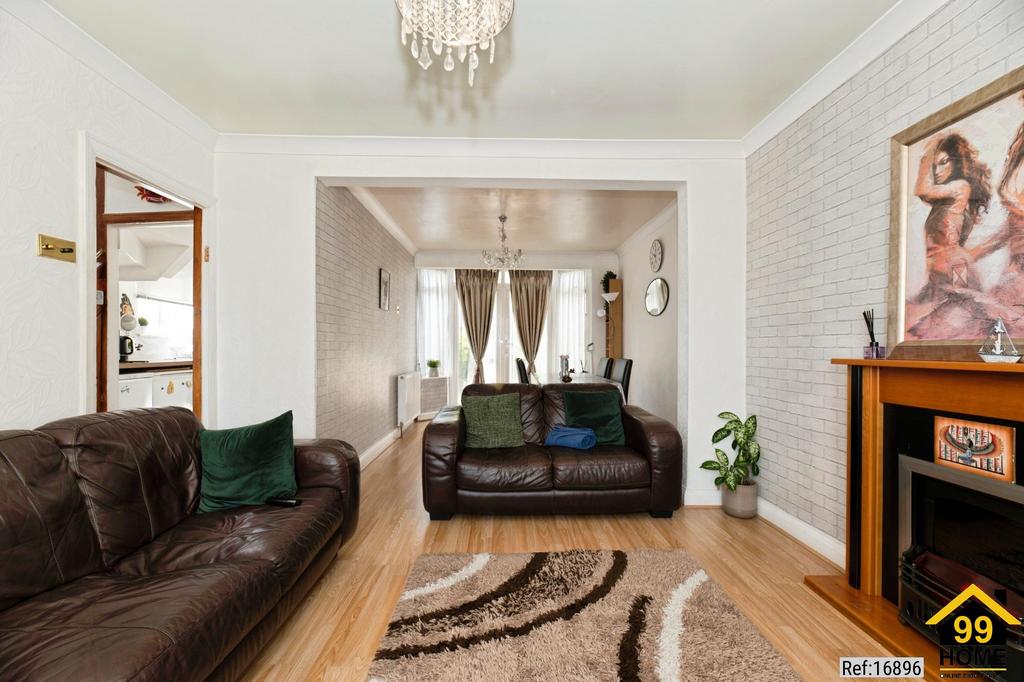 Living room, fireplace