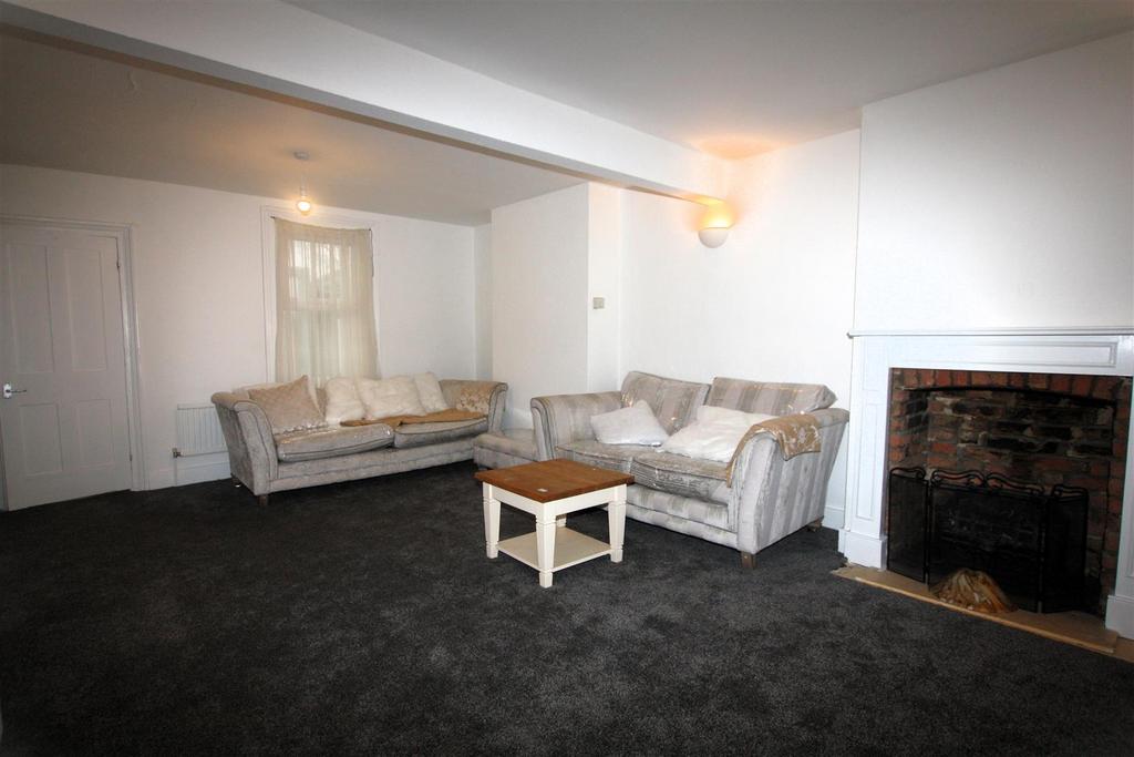 Living room, fireplace