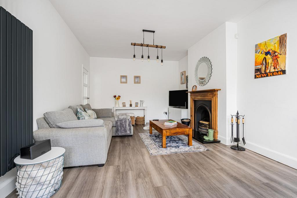 Living room, fireplace
