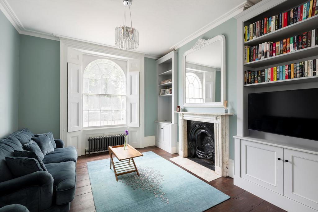Living room, fireplace