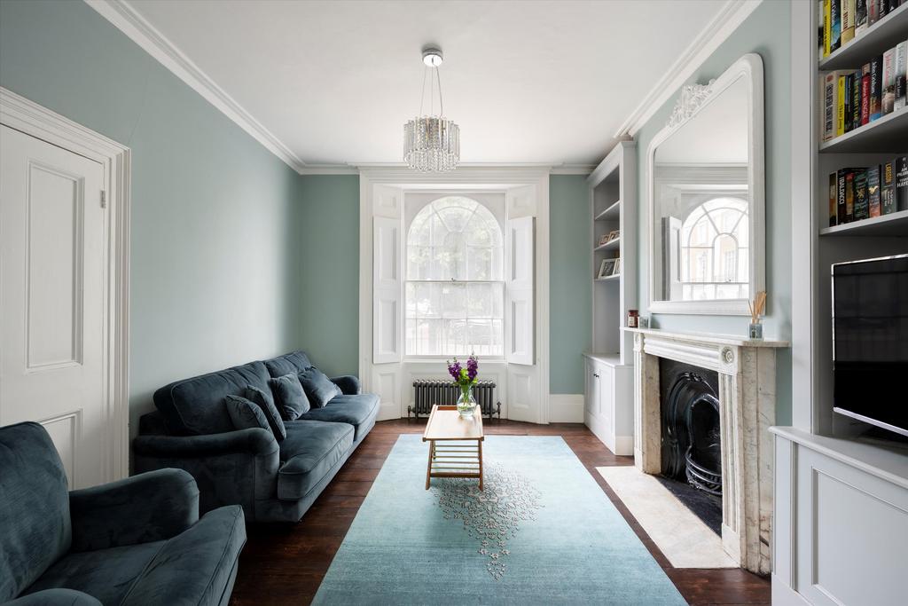 Living room, fireplace