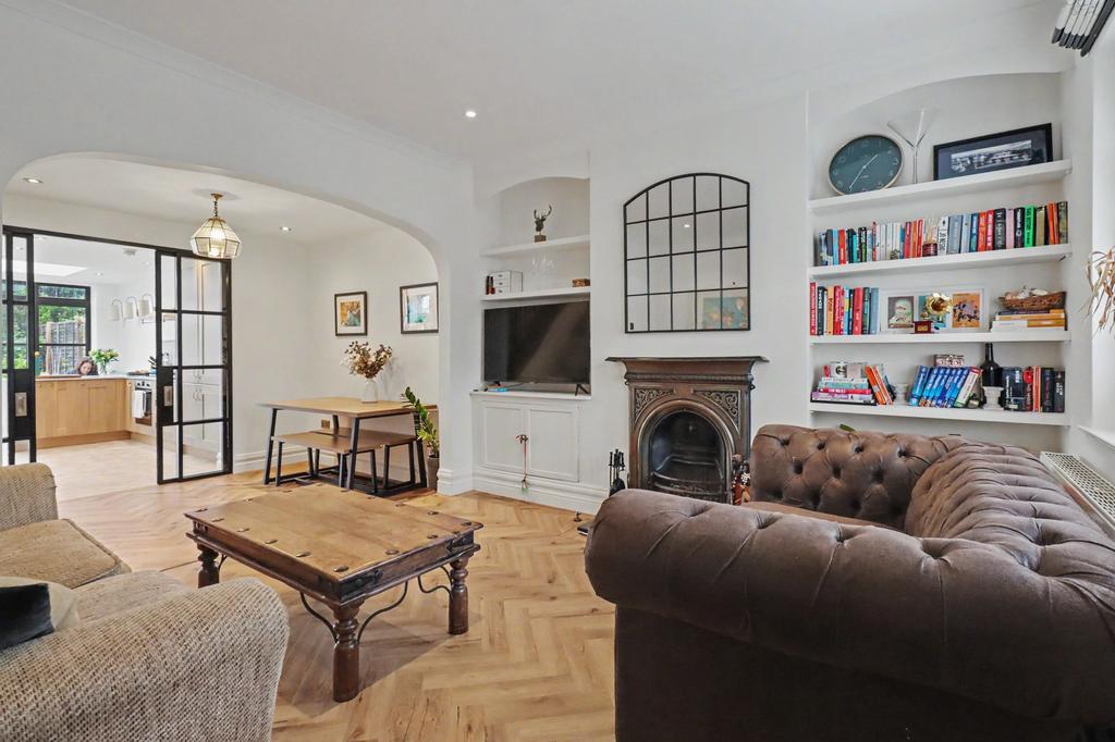 Living room, fireplace