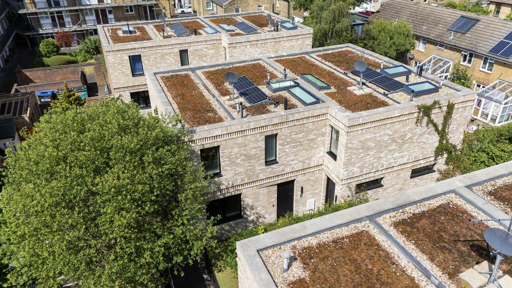 House exterior, solar panels