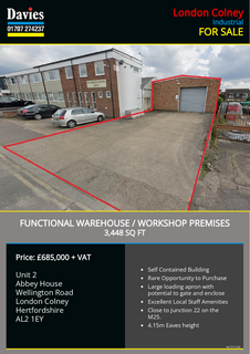 Warehouse for sale, Wellington Rd St Albans AL2 1EY