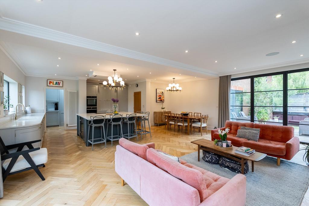 Open-plan living area, open plan living