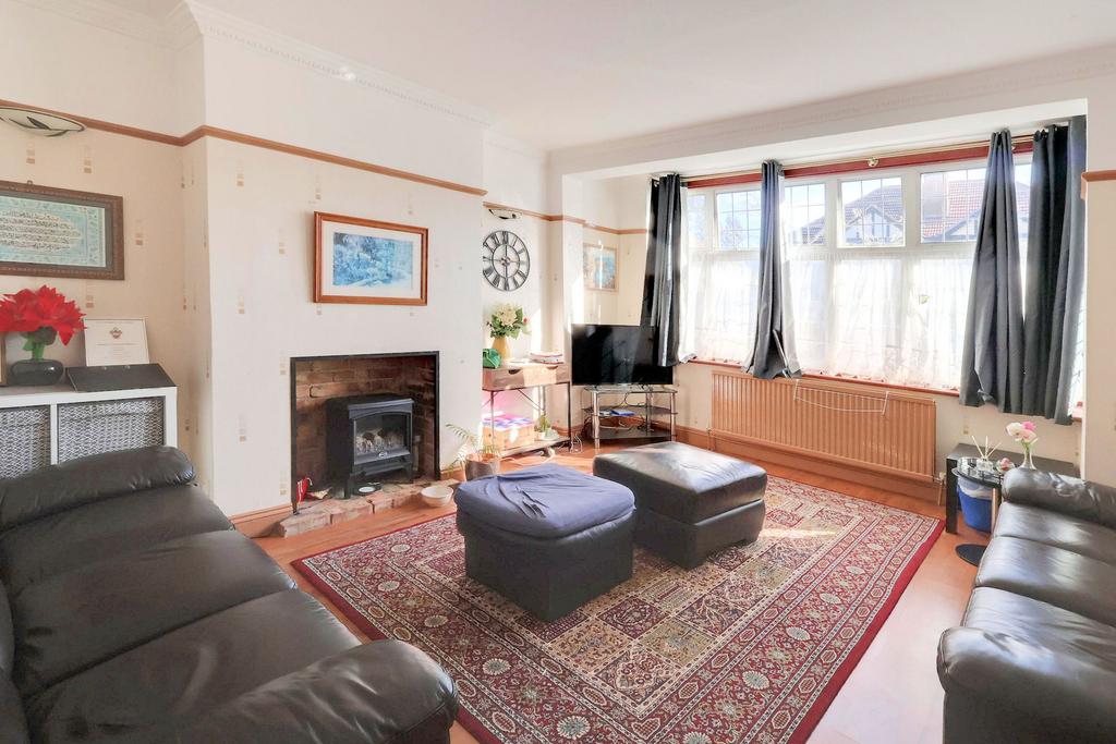 Living room, fireplace