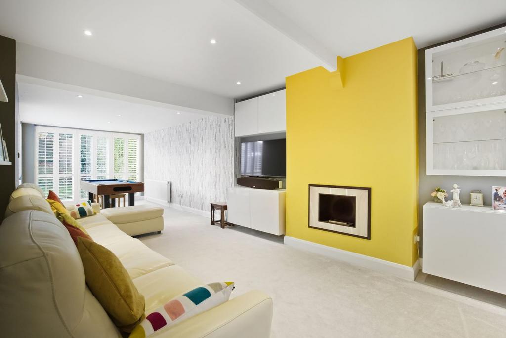 Living room, fireplace