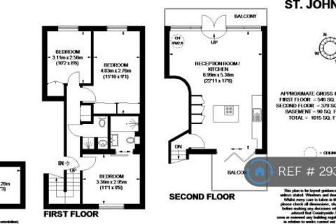 3 bedroom flat to rent, Clapham, London, SW11