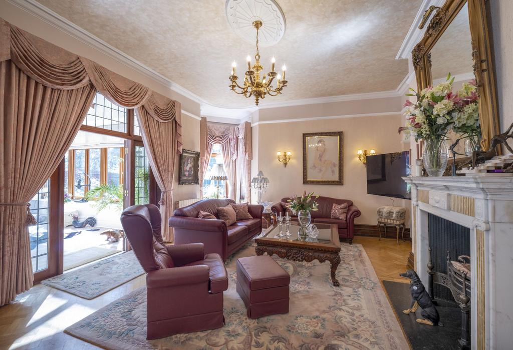 Living room, fireplace
