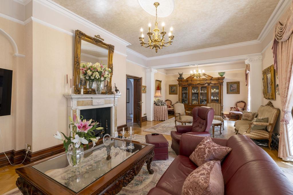 Living room, fireplace