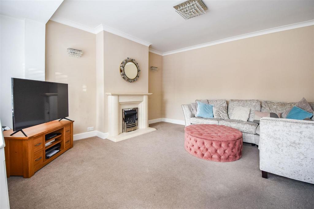 Living room, fireplace