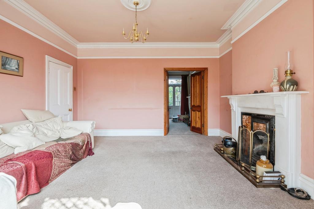 Living room, fireplace
