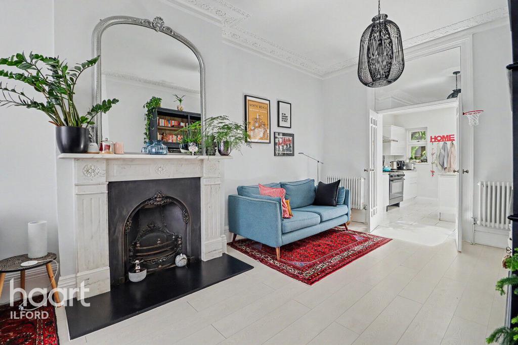 Living room, fireplace