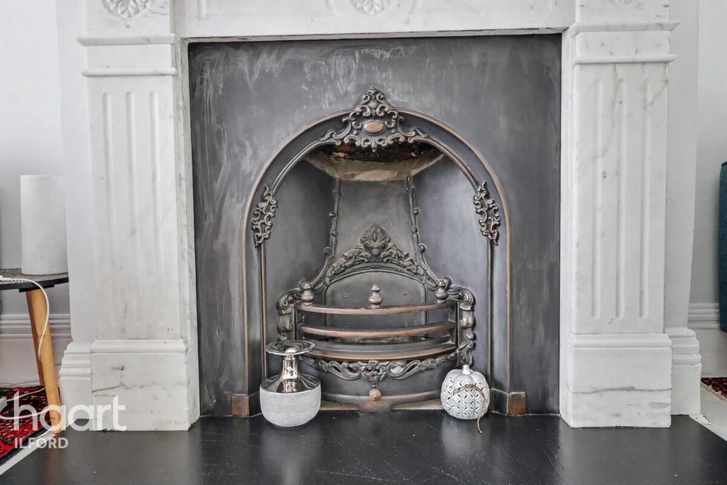 Living room, fireplace