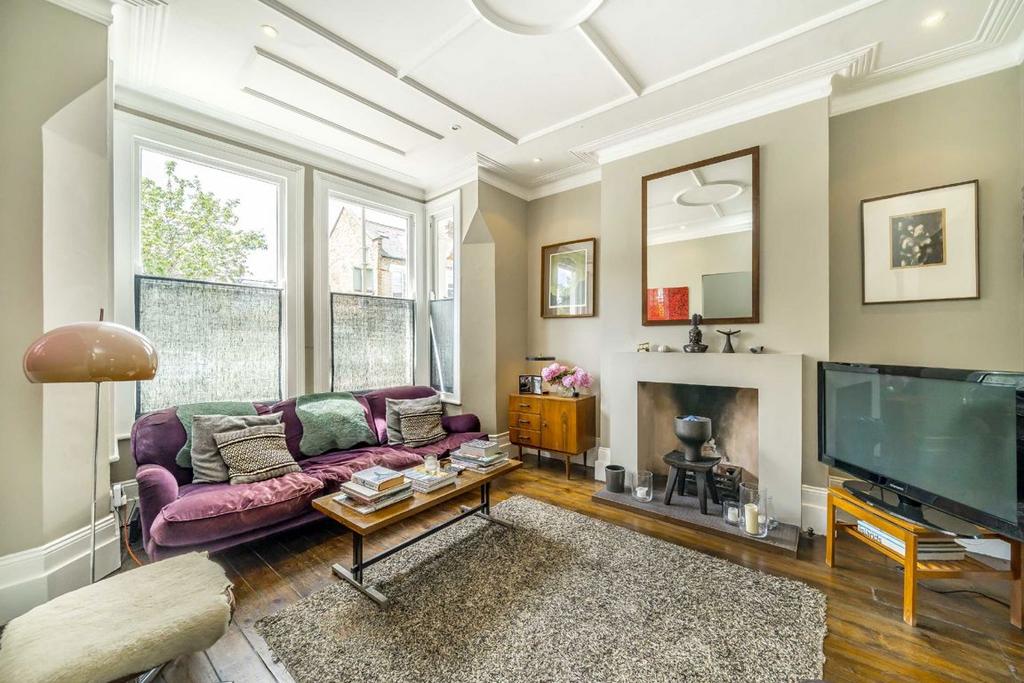 Living room, fireplace
