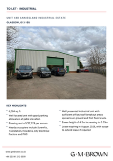 Industrial development to rent, 242 Netherton Rd Glasgow G13 1AY
