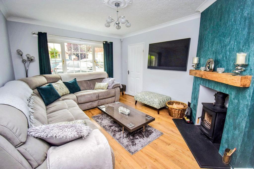 Living room, fireplace