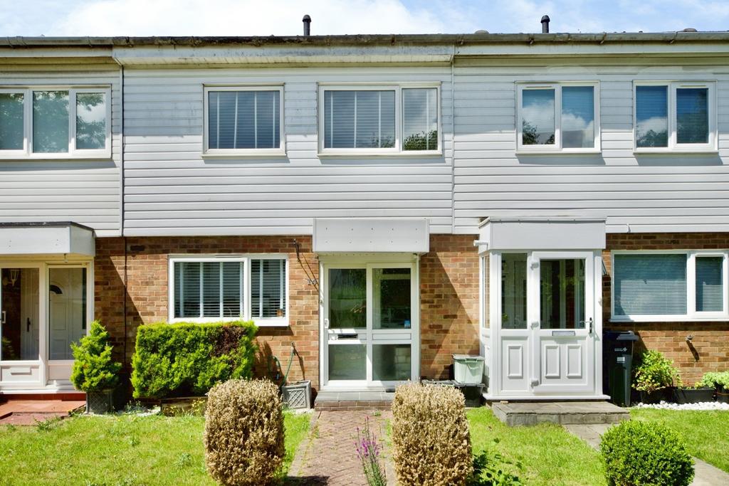 Semi-detached house exterior, garden