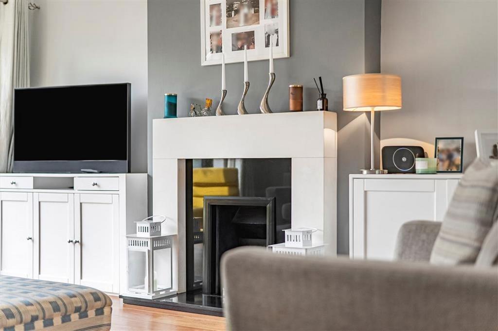 Living room, fireplace
