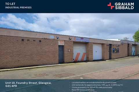 Industrial unit to rent, 2-14 Foundry St Glasgow G21 4PR