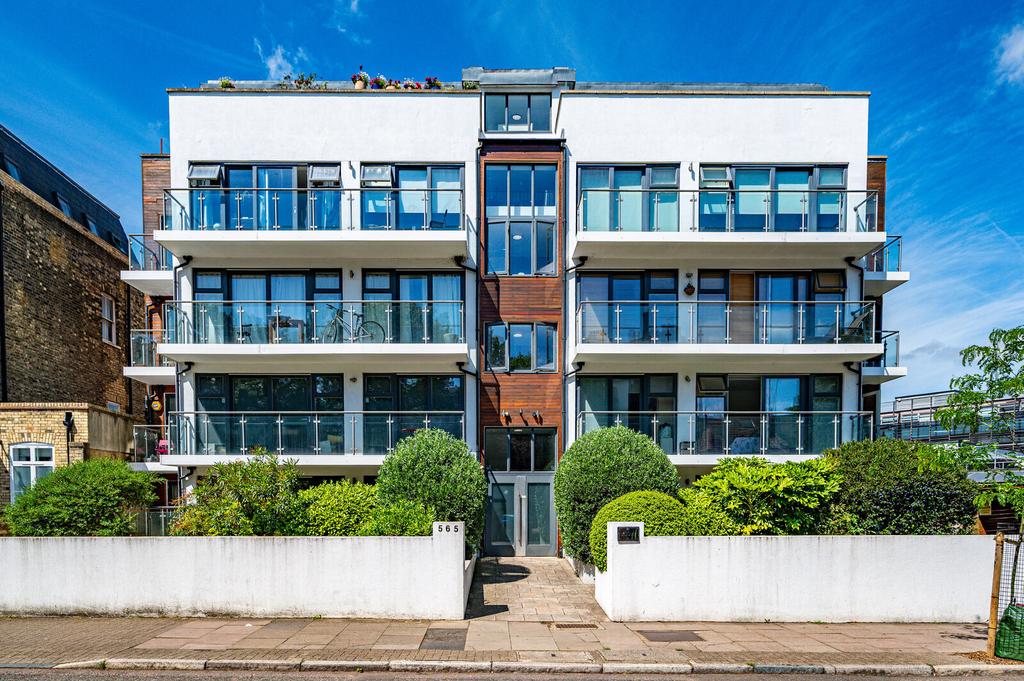 Apartment building facade, block of apartments