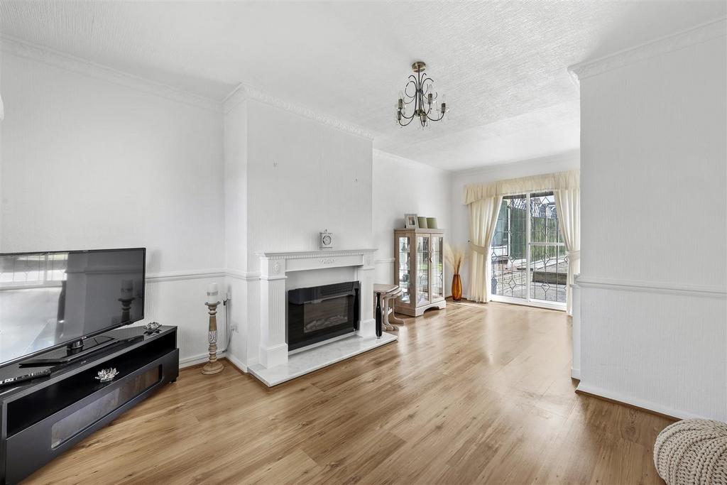 Living room, fireplace