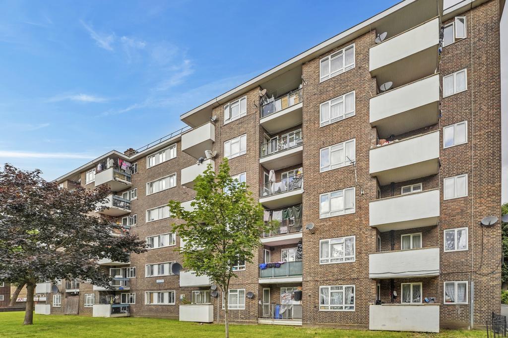 Apartment building facade, block of apartments